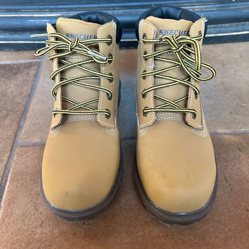 Brown Skechers boys boots